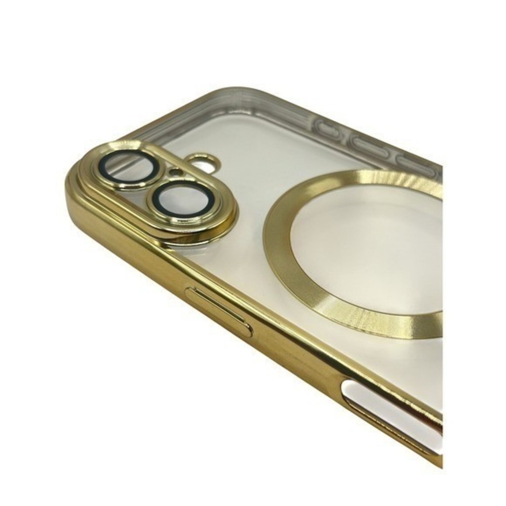iPhone 16 Clear Protective Case Gold Metallic Trim NEW - Picture 4 of 9